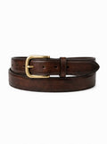 Hand-Burnished Calfskin Belt